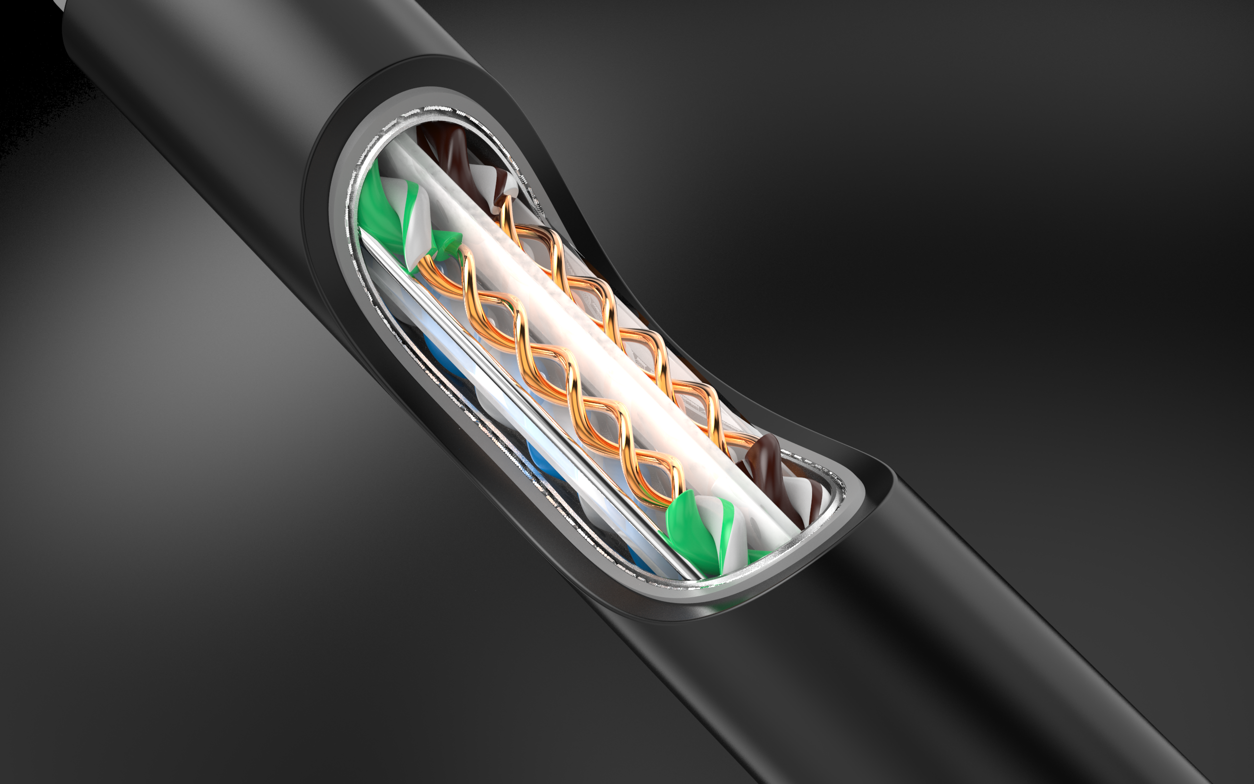 Network cable，network，Line，rhino，keyshot，