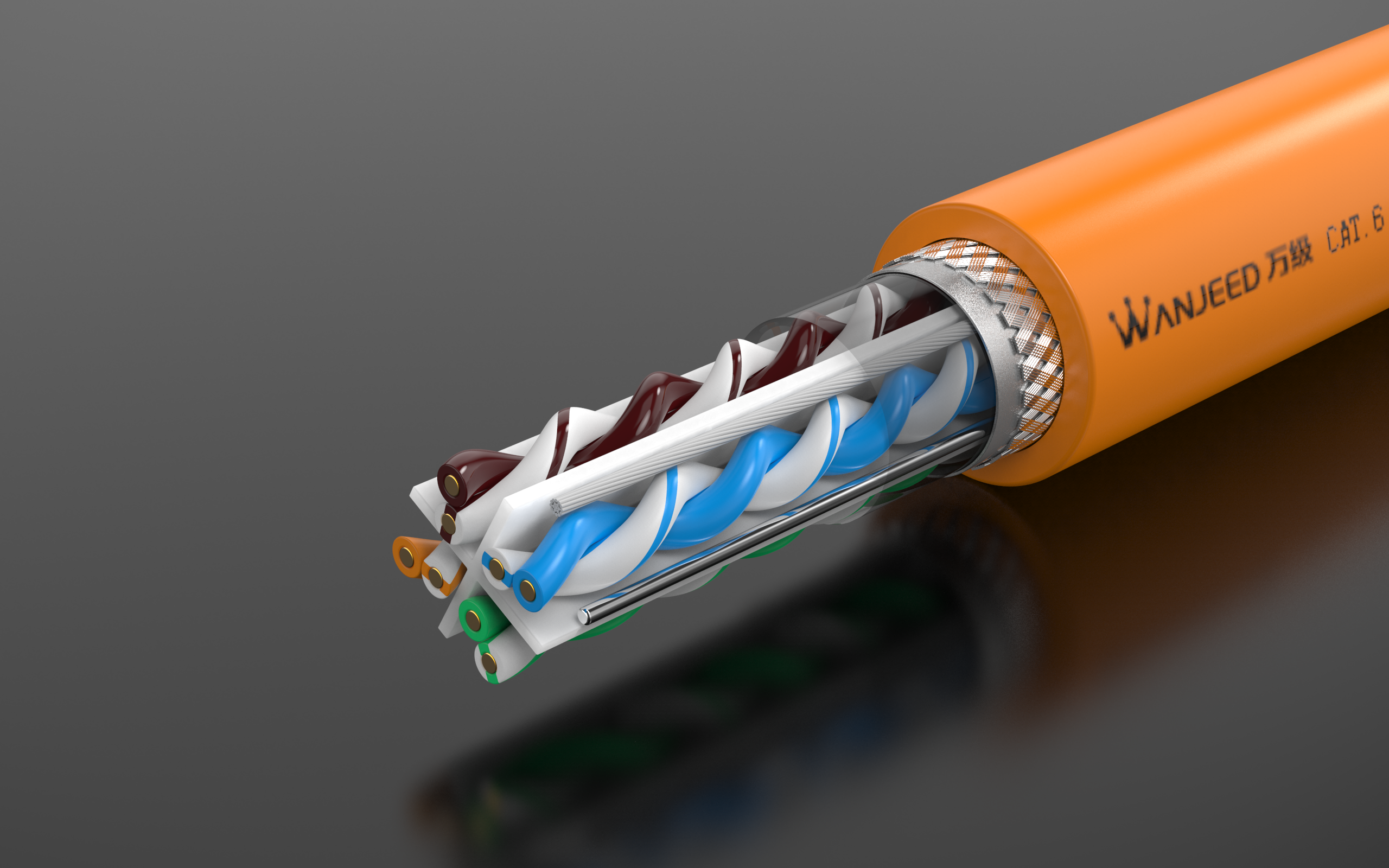 Network cable，network，Line，rhino，keyshot，