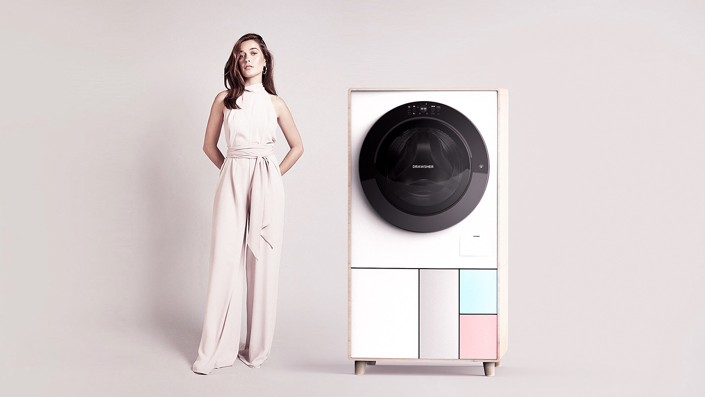 DRAWSHER，Washing machine，Household Electric Appliances，product design，