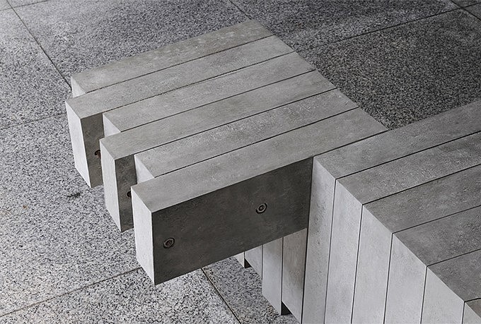 concrete，Public seat，Street furniture，
