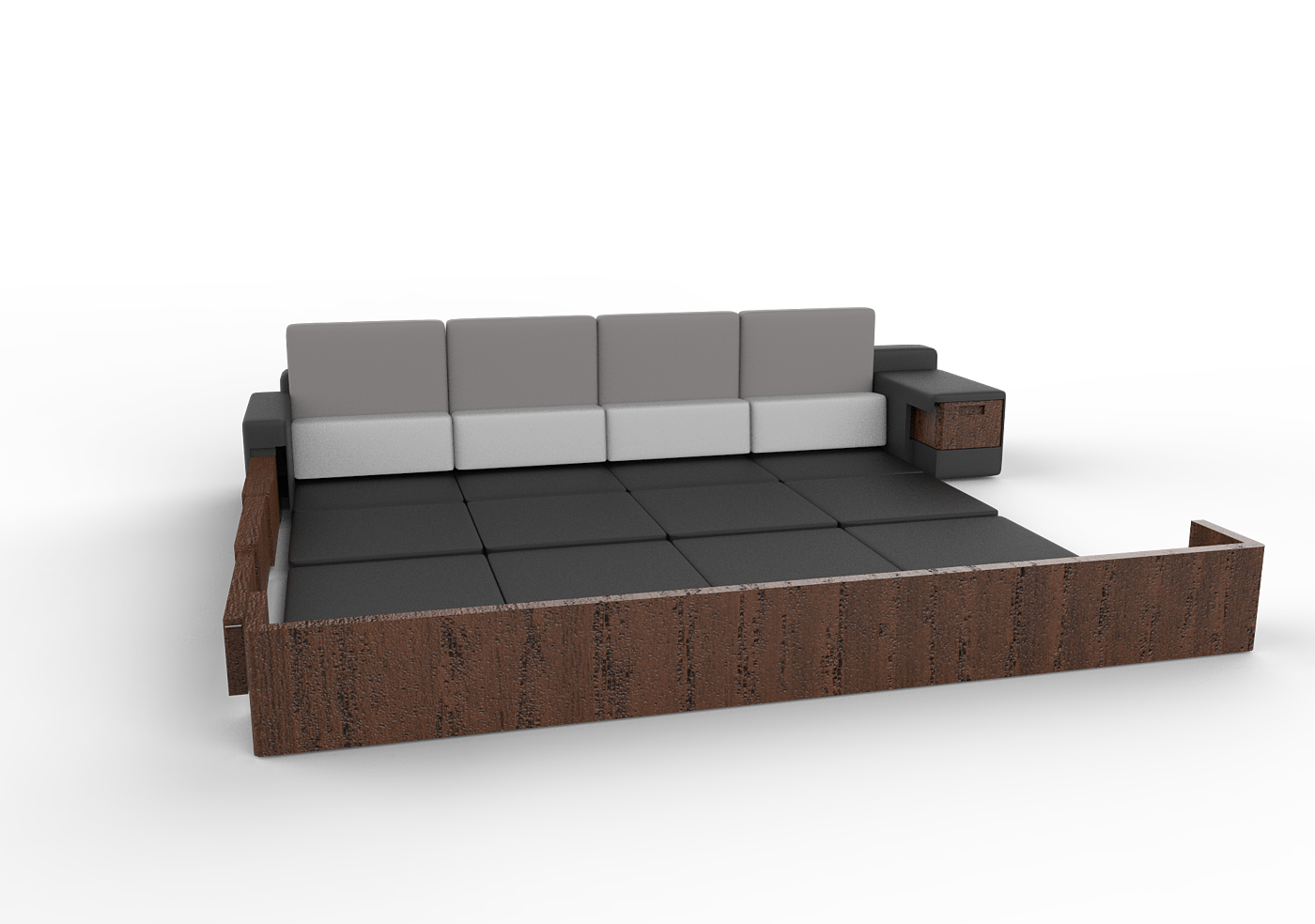 Sofa and bed, multifunctional，