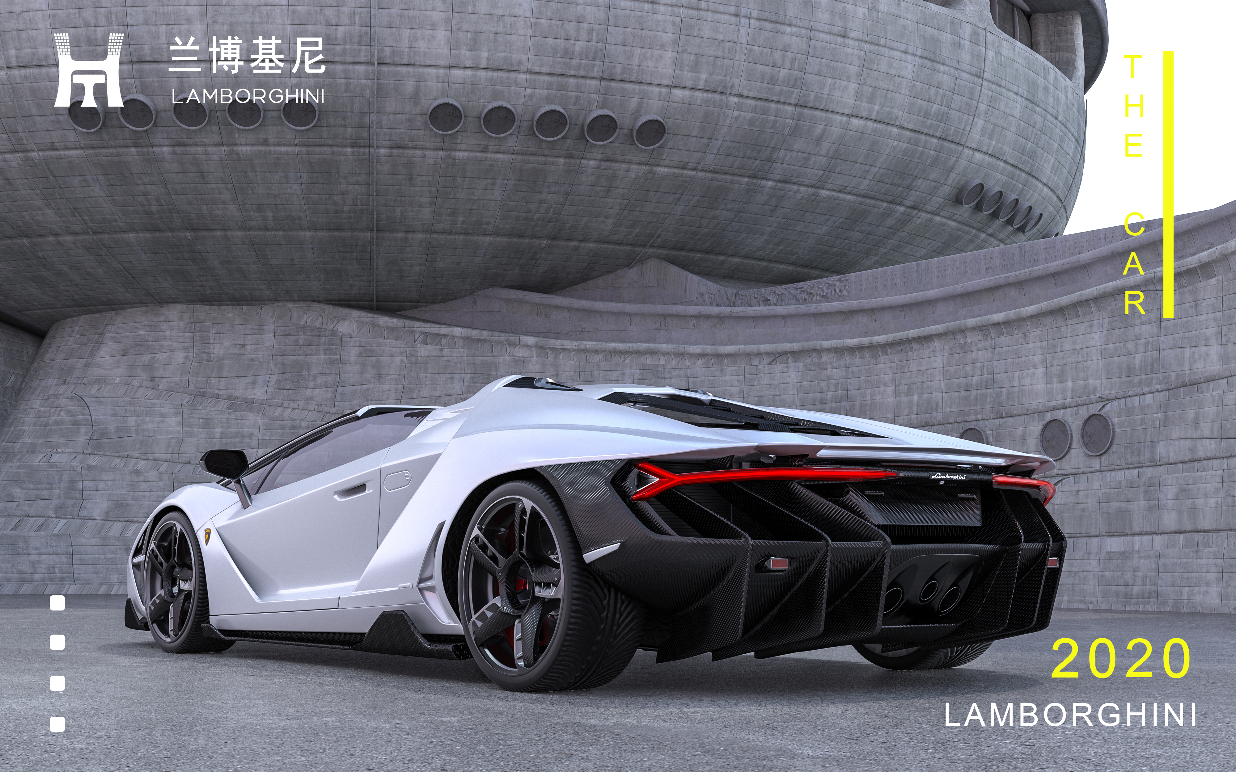 Lamborghini，automobile，Sports car，3D rendering，Product rendering，