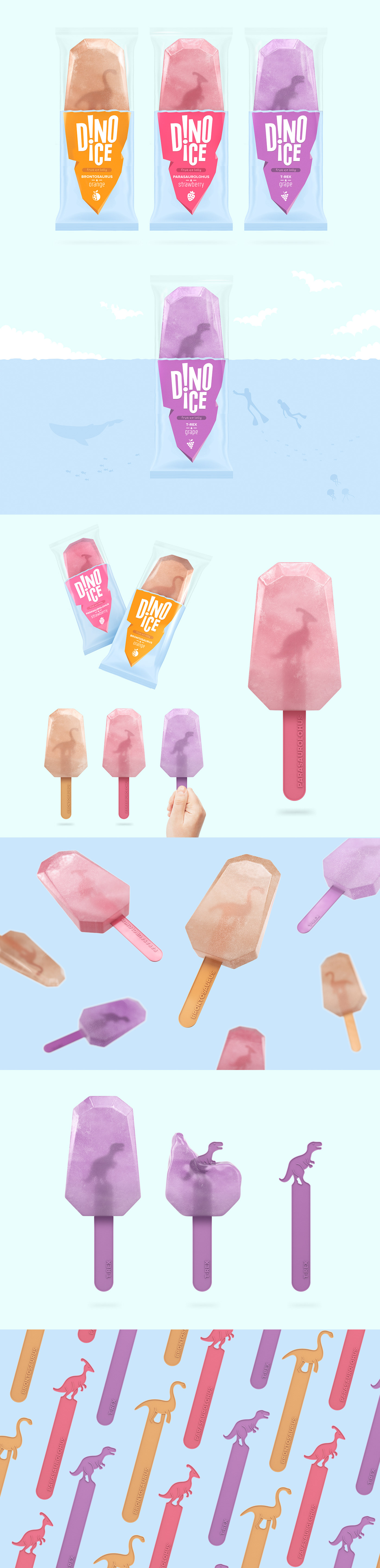 Popsicle，packing design，industrial design，product design，