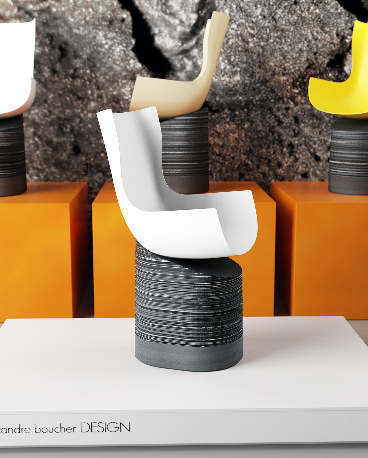 Home Furnishing，chair，Marble，Plastic，originality，