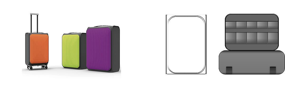 Draw bar box，trunk，product design，industrial design，