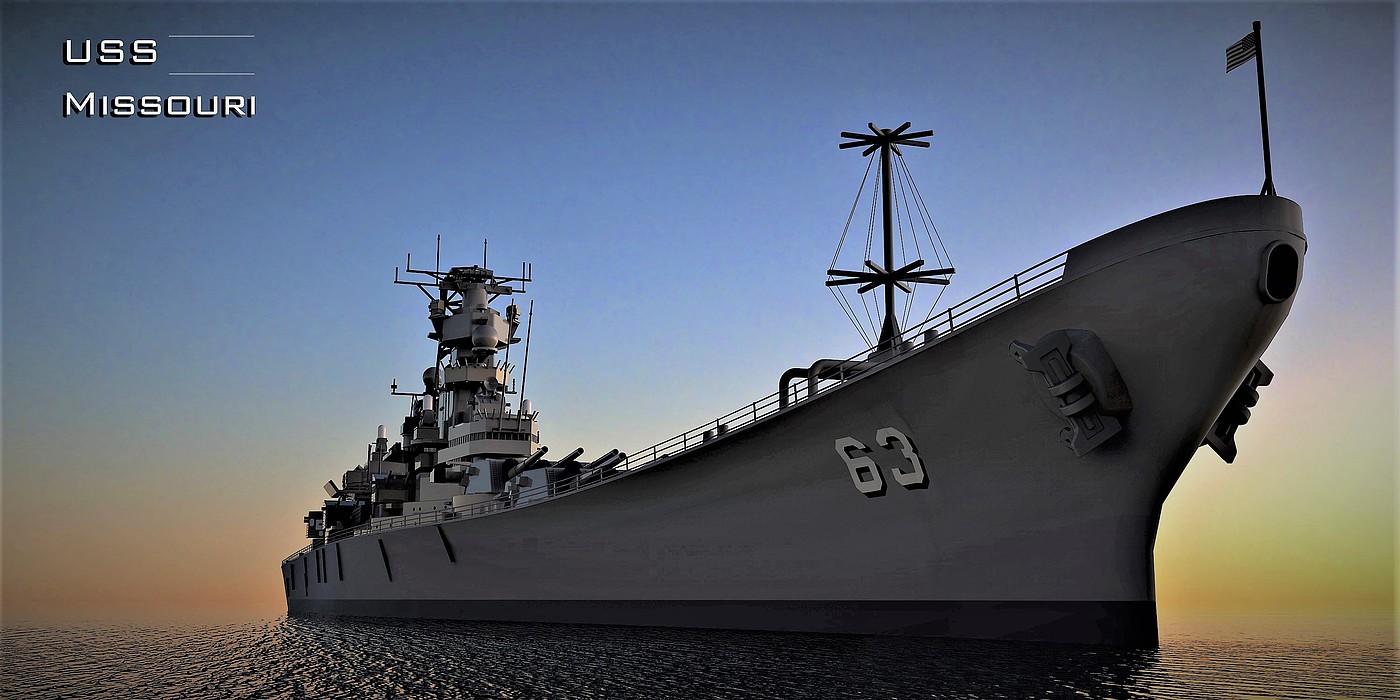 Battleship, military, bb63, Iowa class, Missouri，