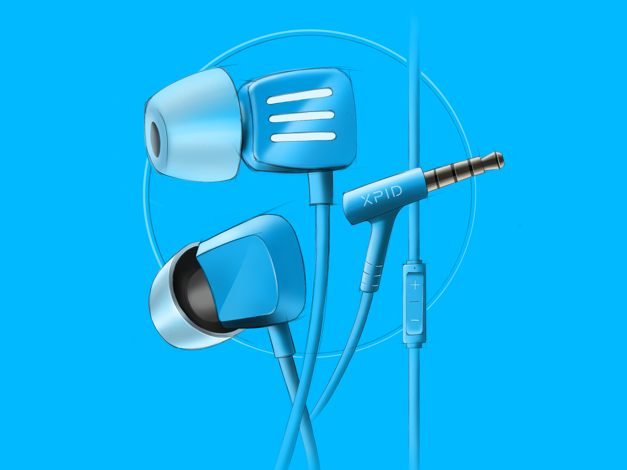 Hand drawn iPad products，