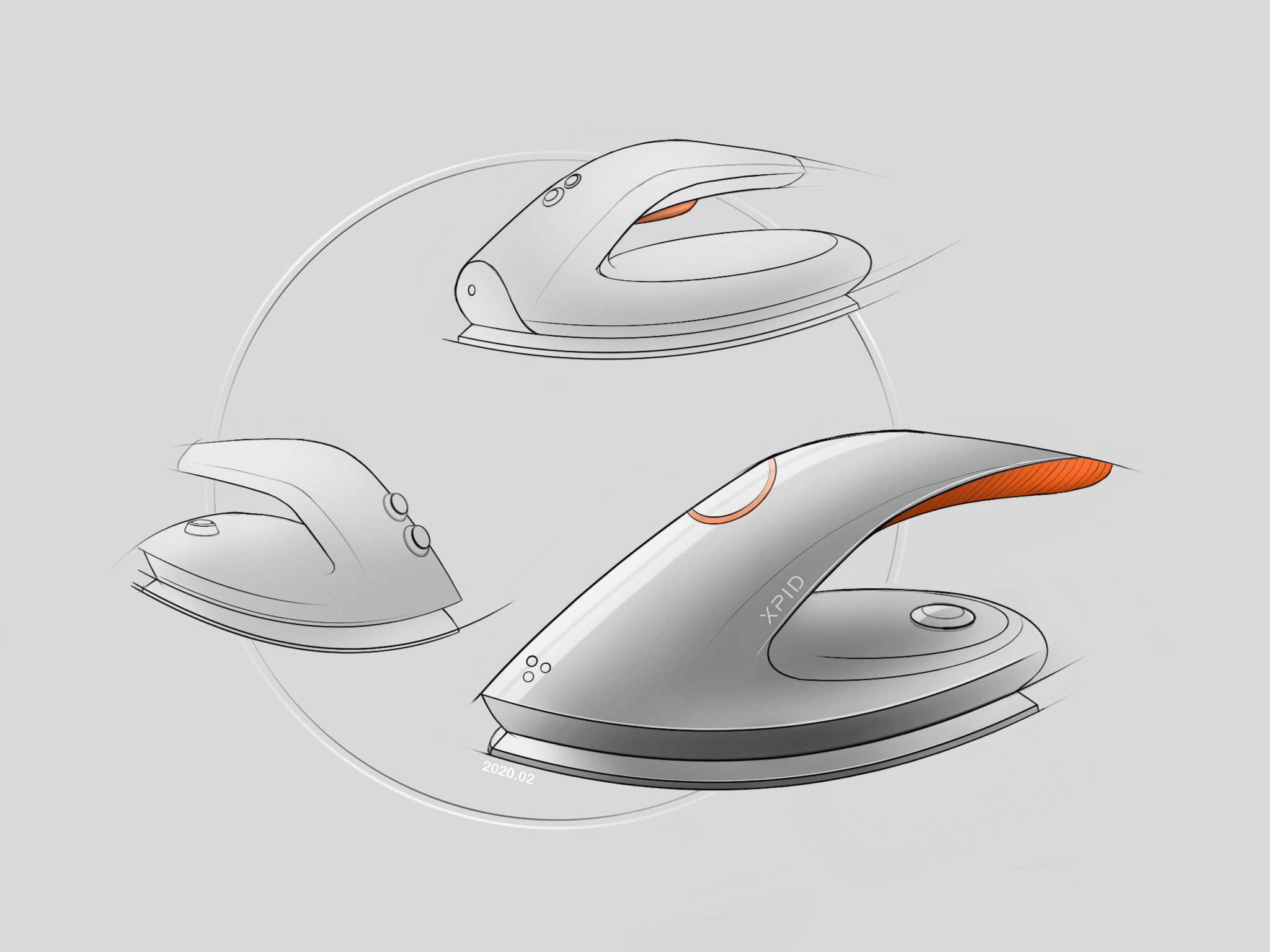 Hand drawn iPad products，