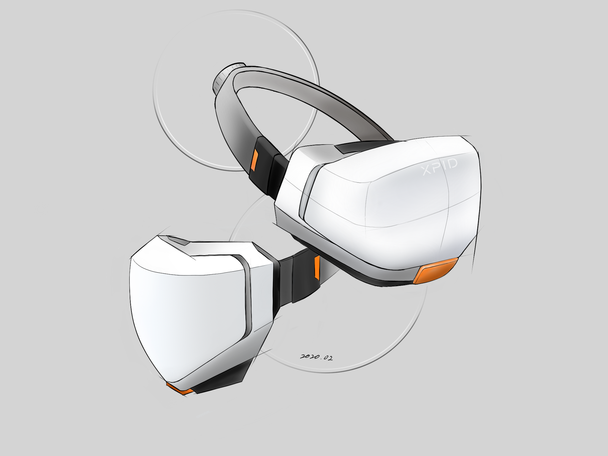 Hand drawn iPad products，