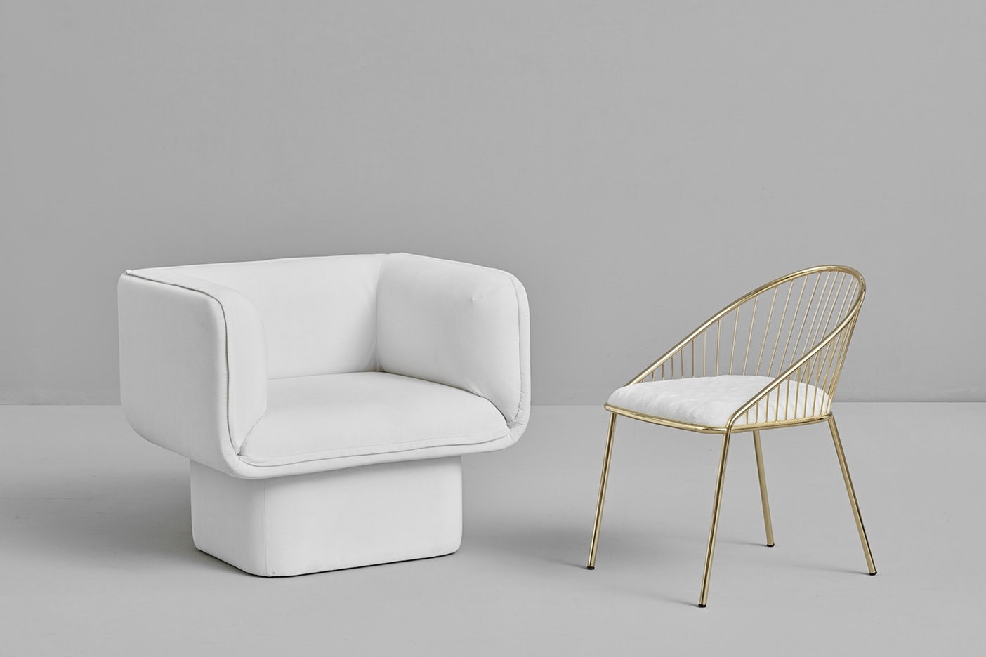Monochrome design，geometry，Soft minimalism，furniture，