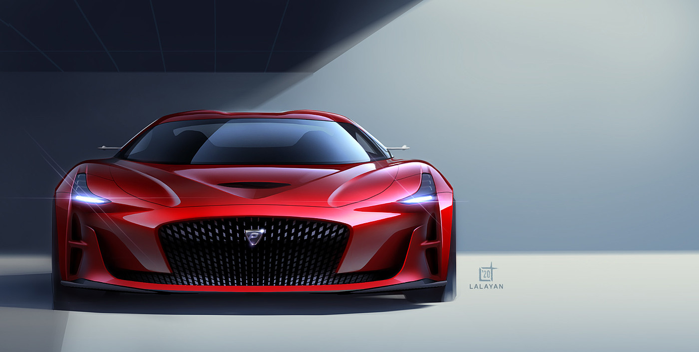 Sports car，Italy，Render，idea sketch ，
