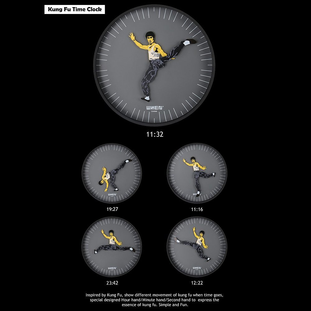 interest，Chinese kung fu，Culture，Clock design，