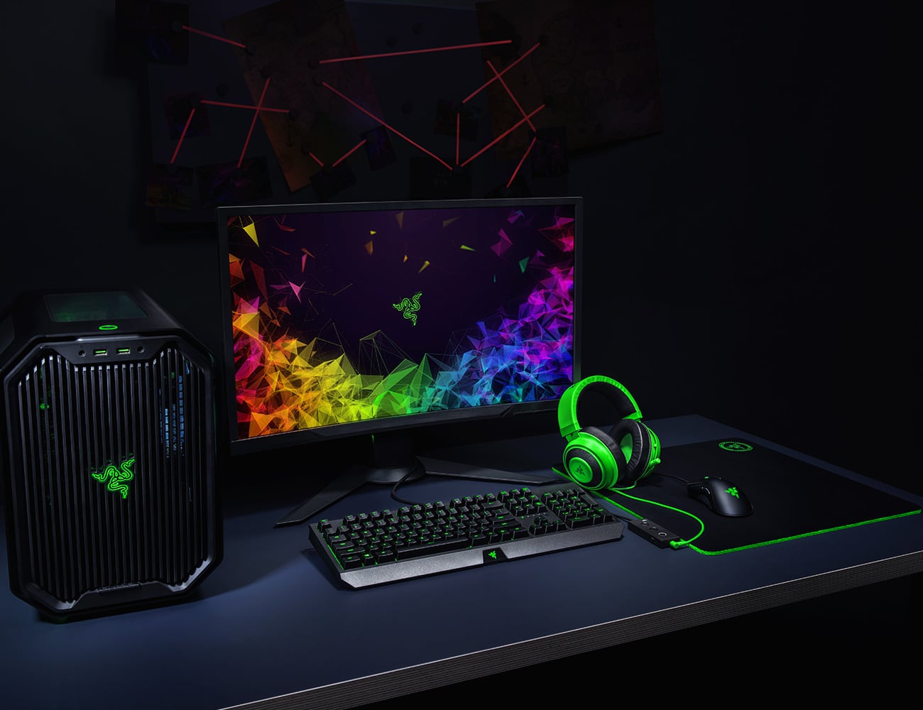 headset，Game headset，Competition major，green，Kraken the thunder snake，