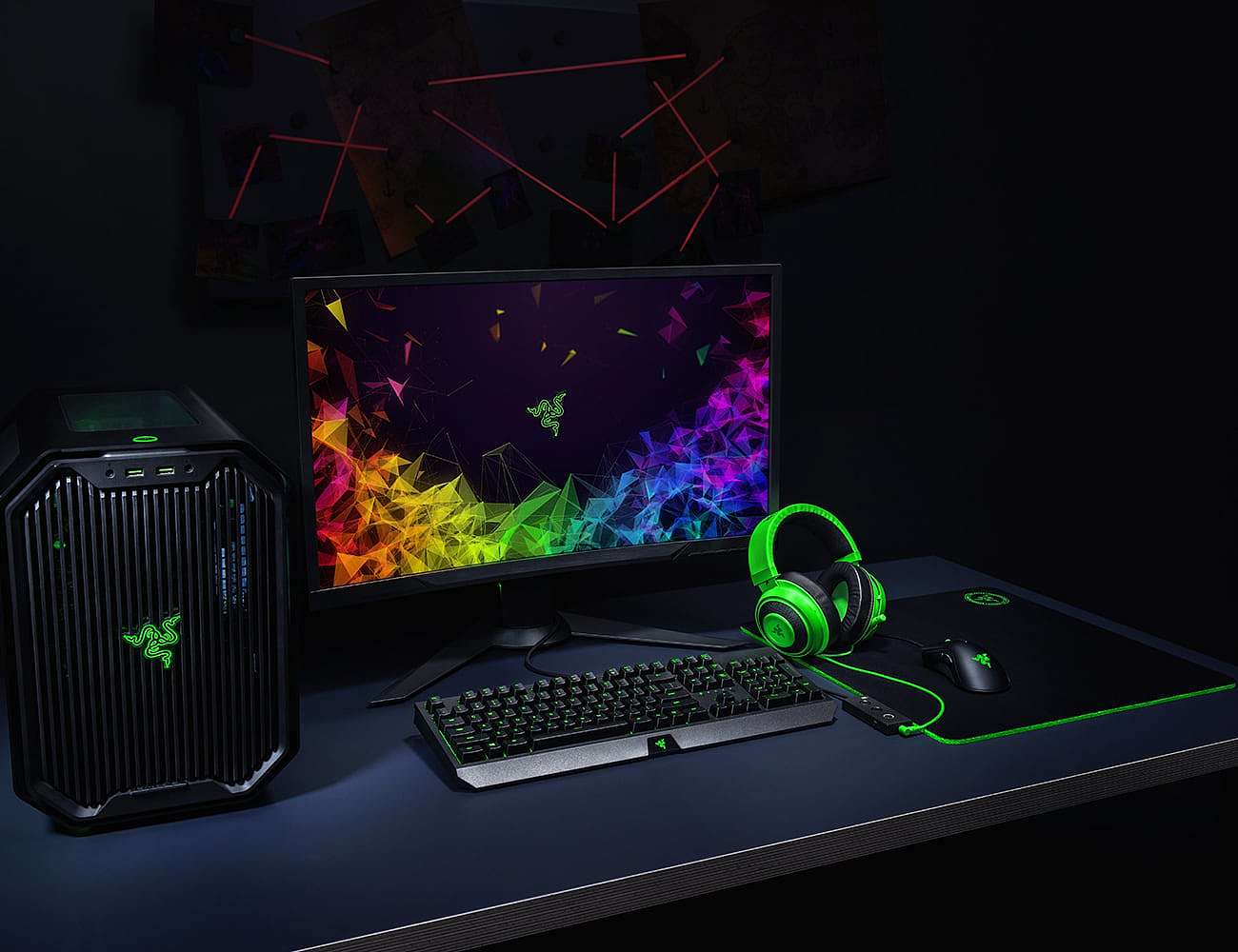 headset，Game headset，Competition major，green，Kraken the thunder snake，