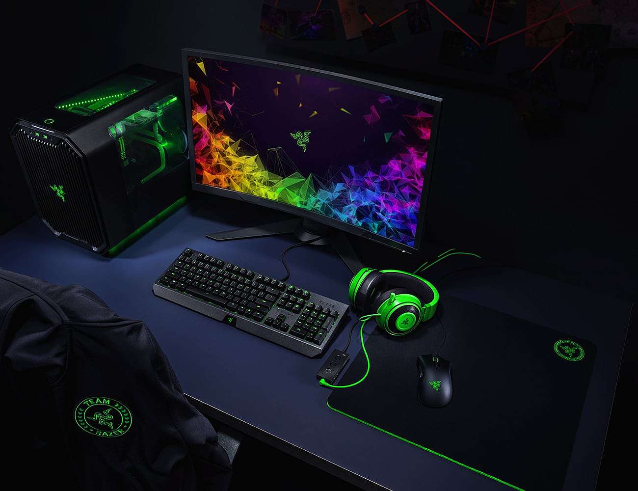 headset，Game headset，Competition major，green，Kraken the thunder snake，
