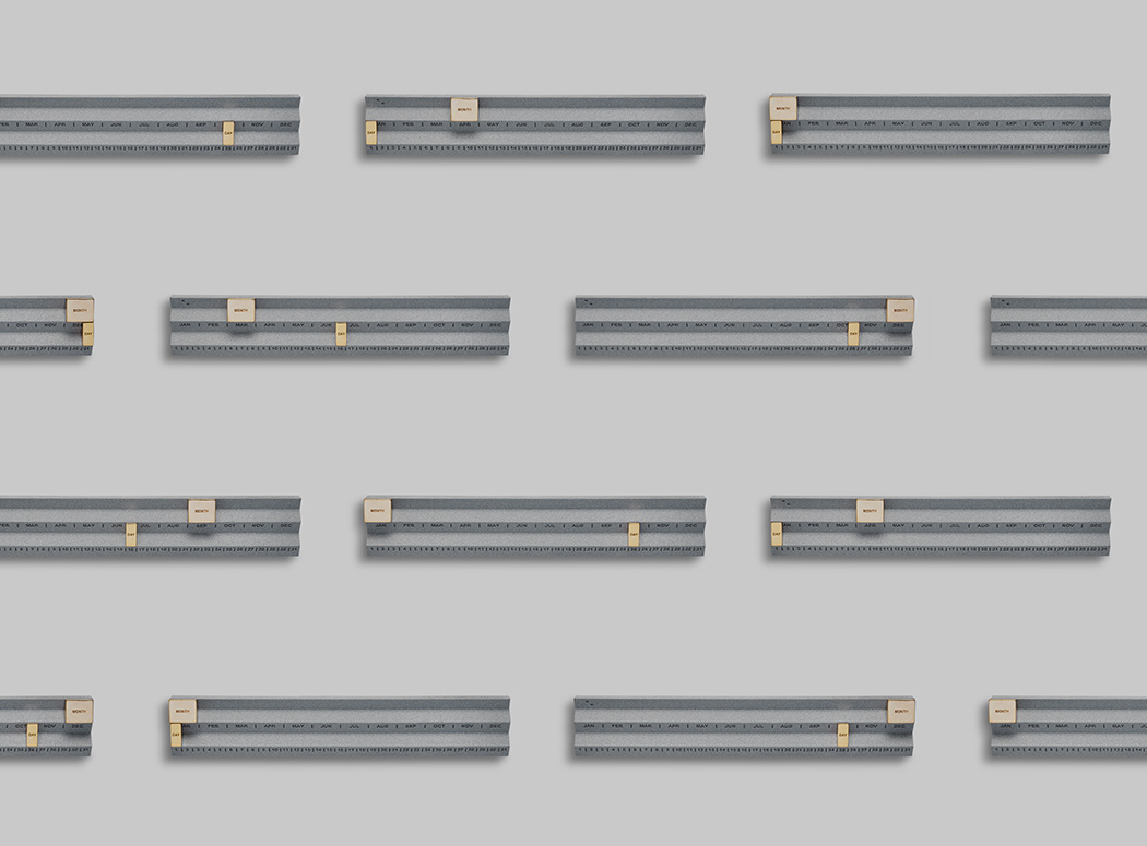 calendar，Yonoh Studio，Serrated perpetual calendar，grey，