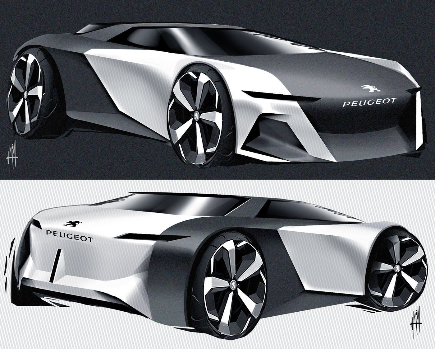 Free Sketches，Hand drawn，Automobile design，