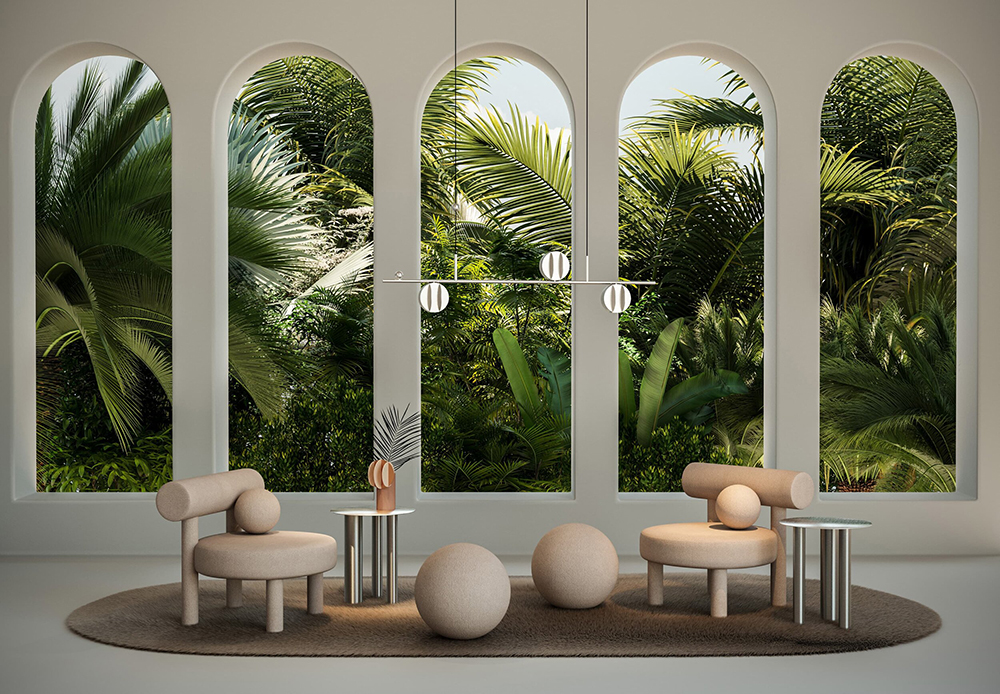 Geometric products，concise，Bauhaus ，Seat design，