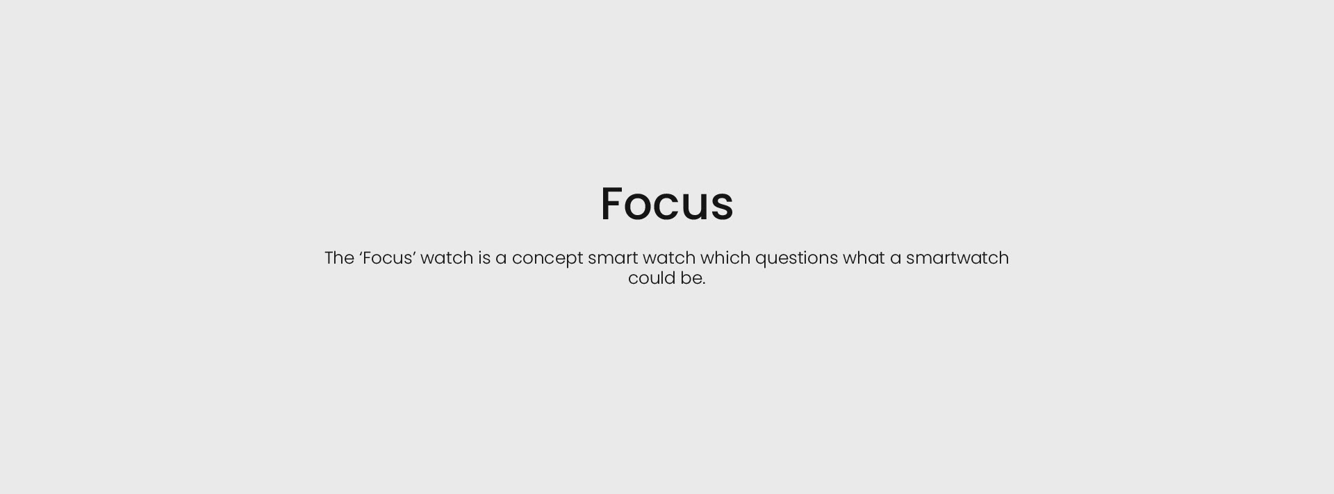 surface，conceptual design，focus，Intelligent Watch，