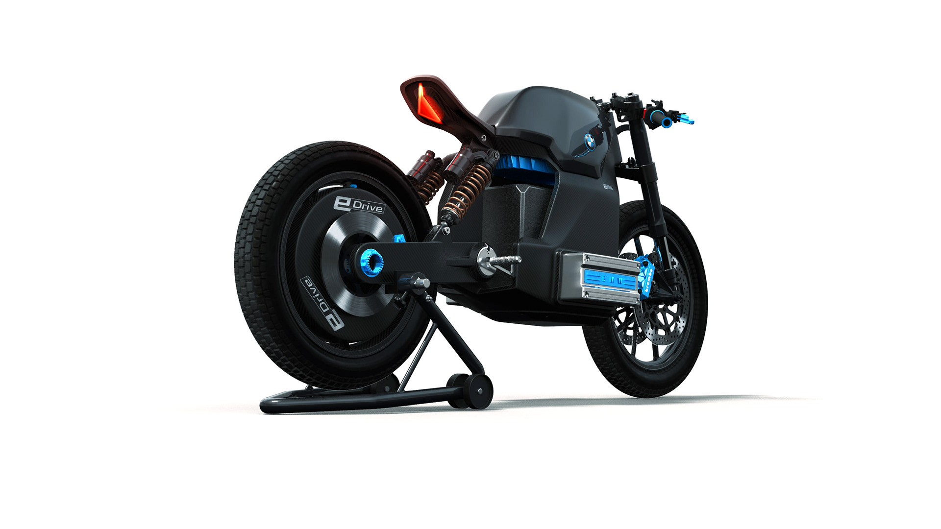 motorcycle，Electric，black，Cafe culture，BMW i100，