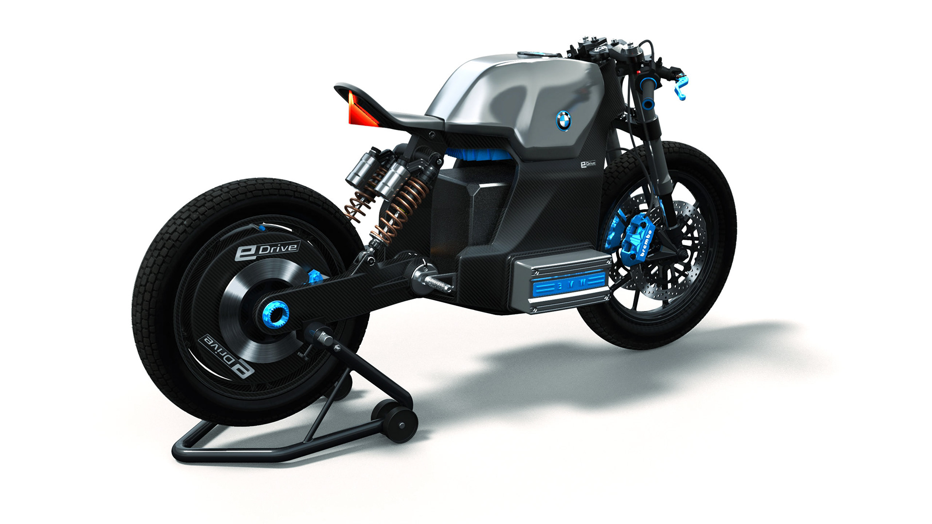 motorcycle，Electric，black，Cafe culture，BMW i100，