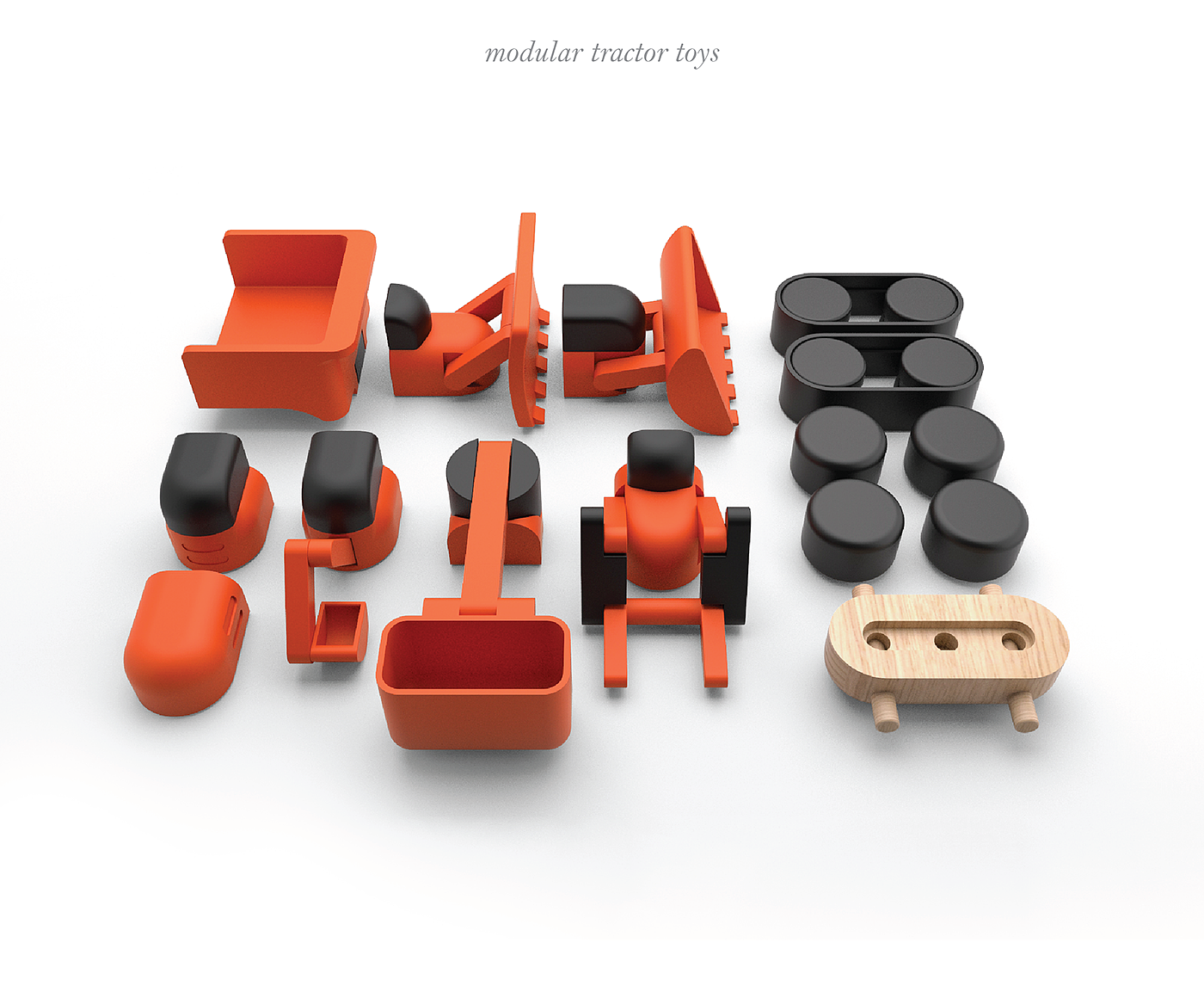 Wheels & Buckets，Toys，Building blocks，