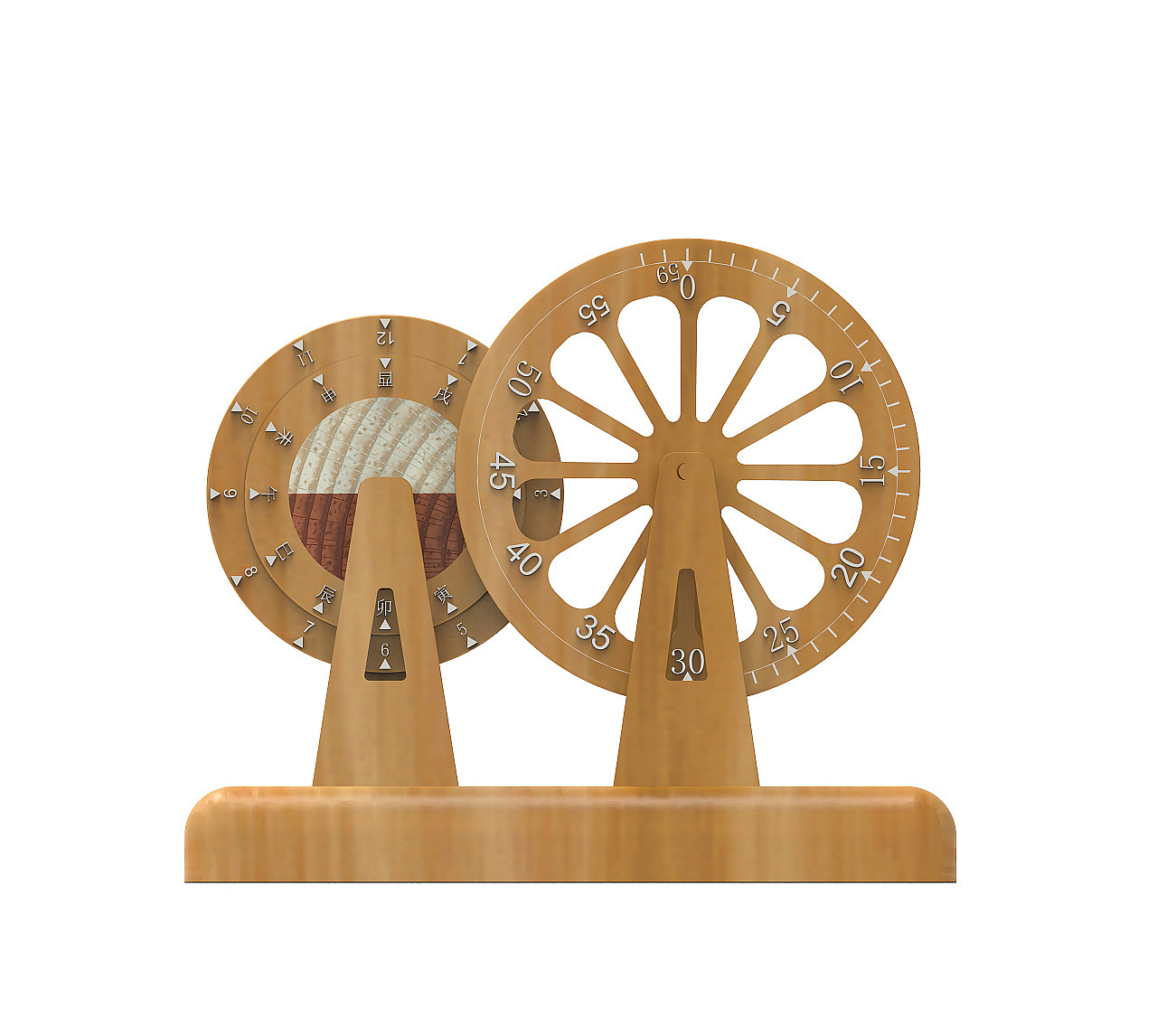 Cultural creation，Old Town of Lijiang，waterwheel，clocks and watches，Modular clock，