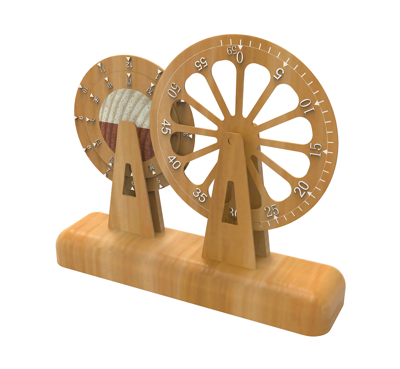 Cultural creation，Old Town of Lijiang，waterwheel，clocks and watches，Modular clock，