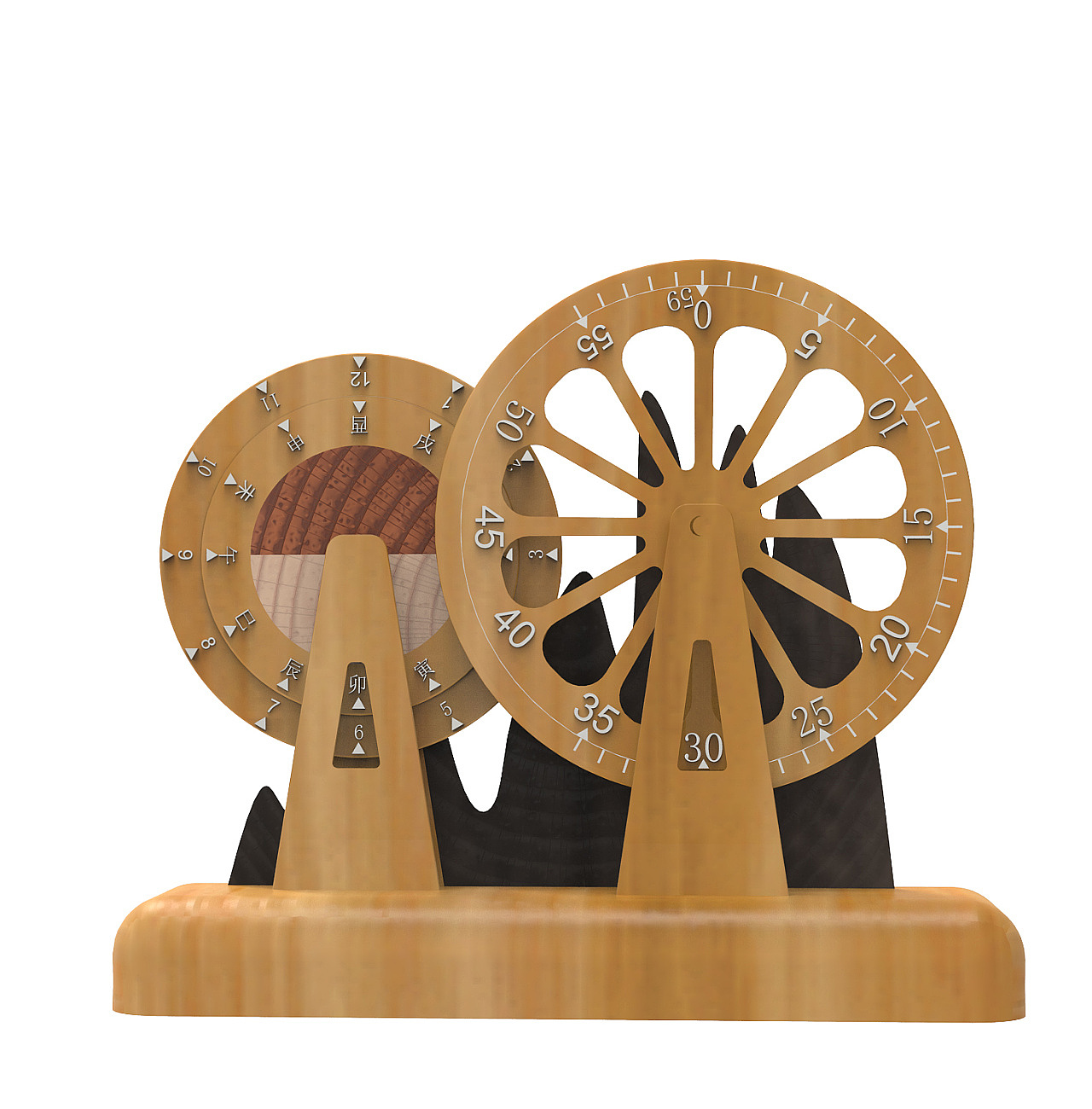 Cultural creation，Old Town of Lijiang，waterwheel，clocks and watches，Modular clock，