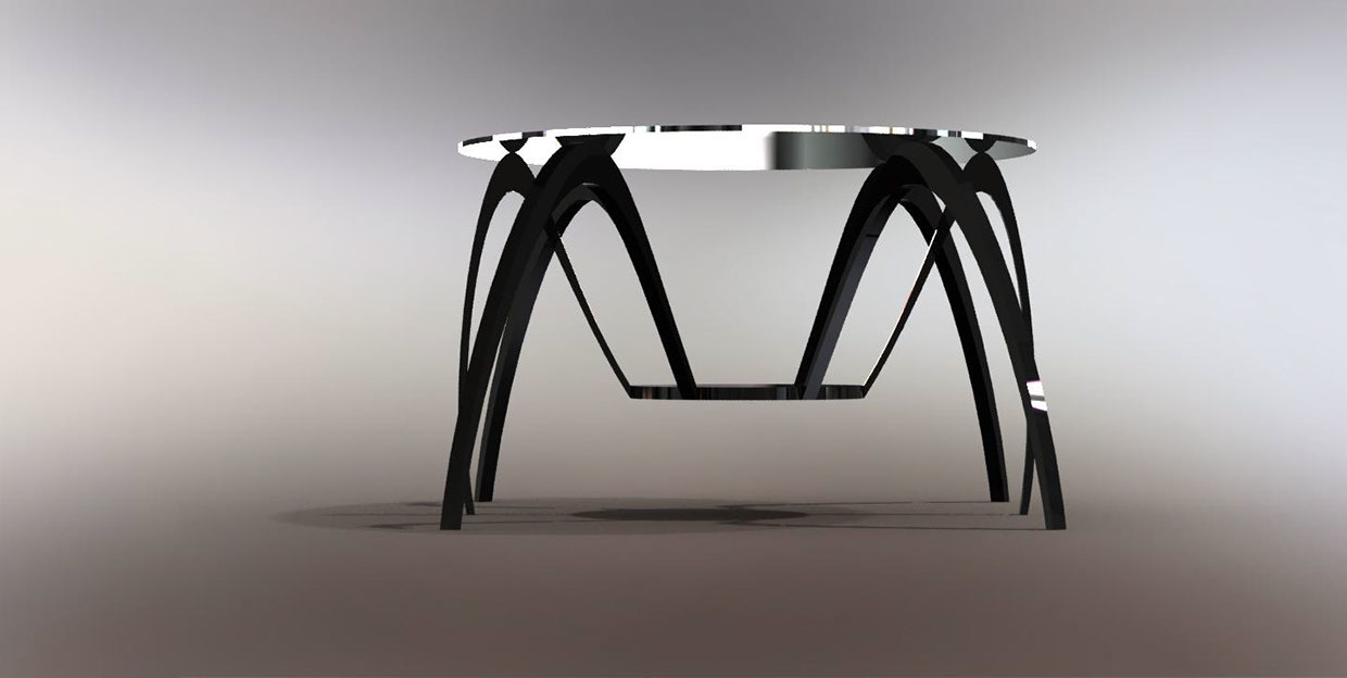 Home Furnishing，tea table，Glass，Spider shape，originality，