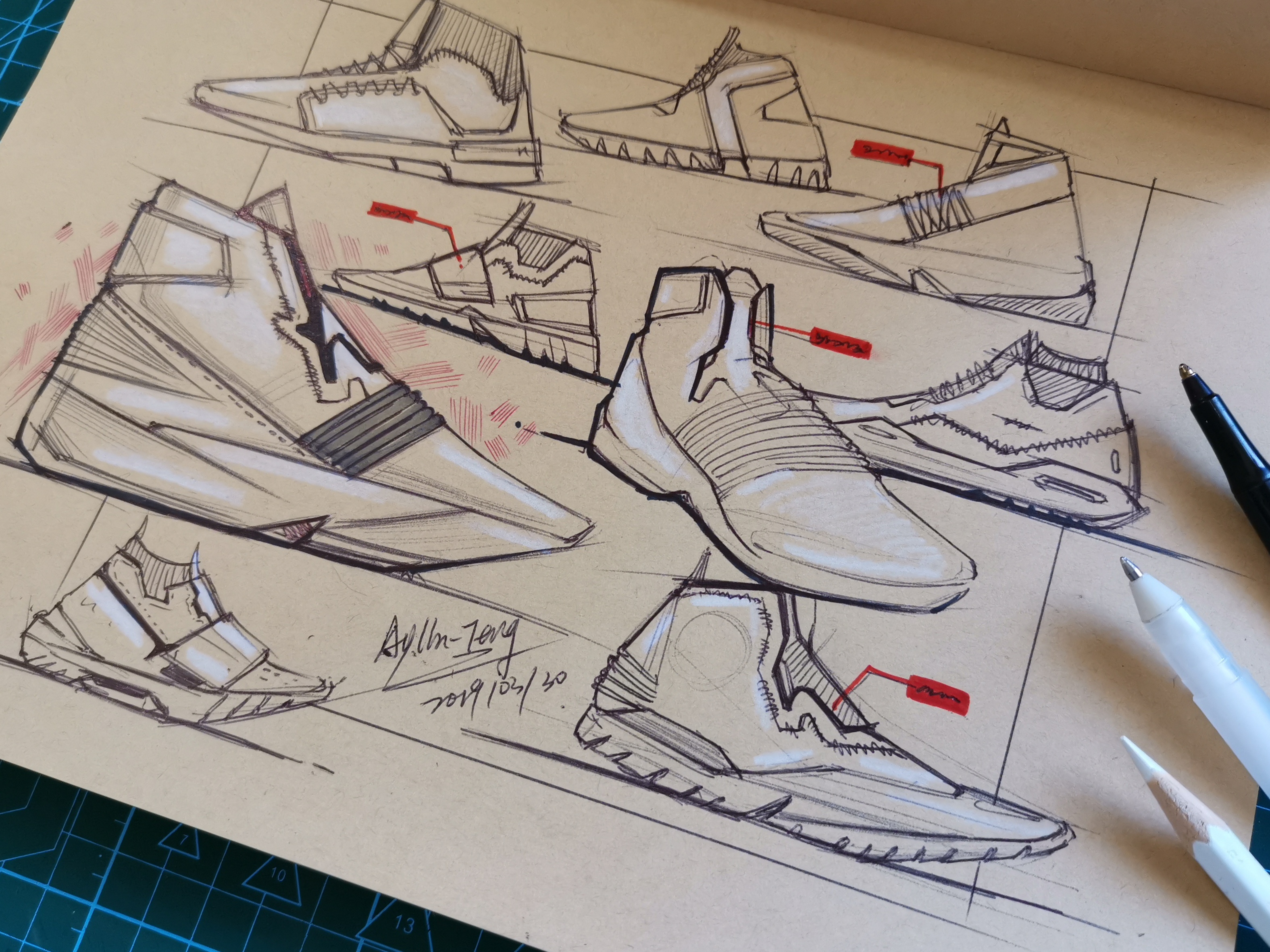 Teng Yilin，Hand drawn product design，Hand drawn industrial design，Designer's hand-painted book，Pursue dream Jiangnan Design Postgraduate Entrance Examination，