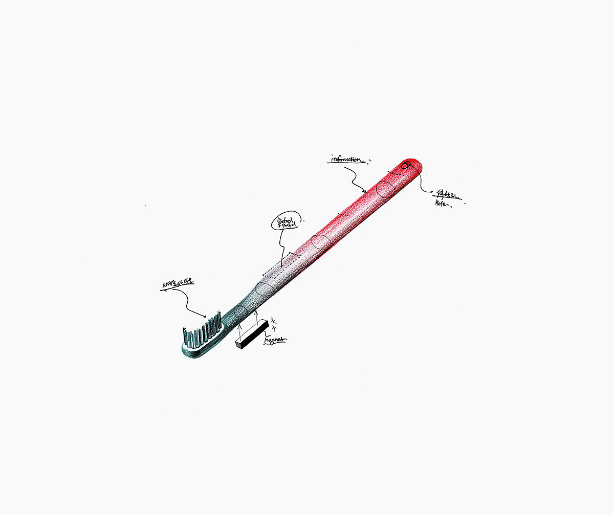 product design，industrial design，toothbrush，Usetool Toothbrush，