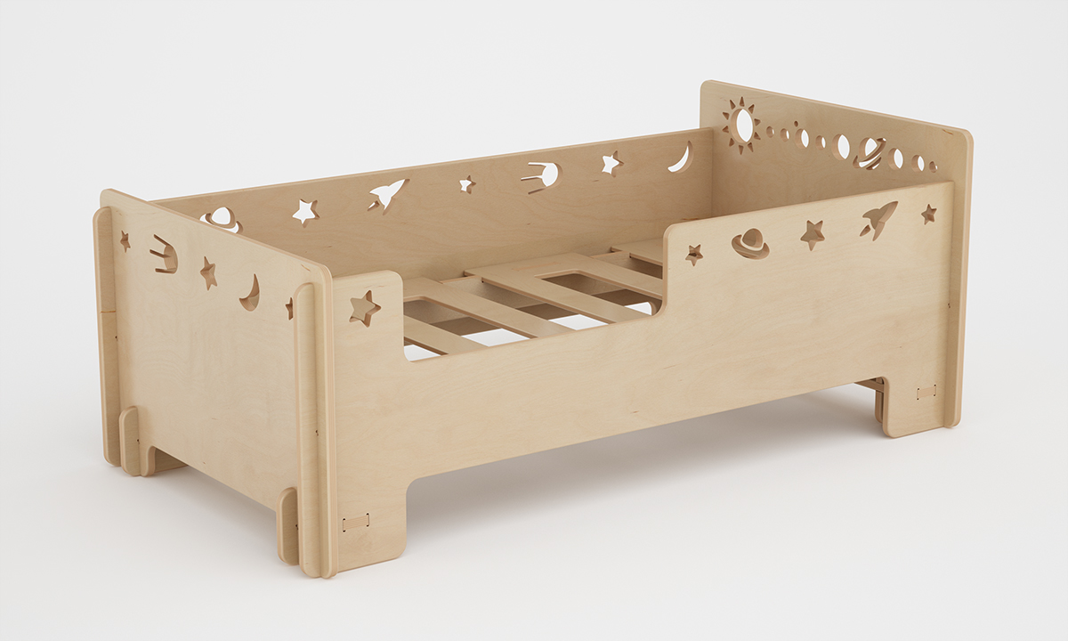 wooden ，Children bed，Minima，