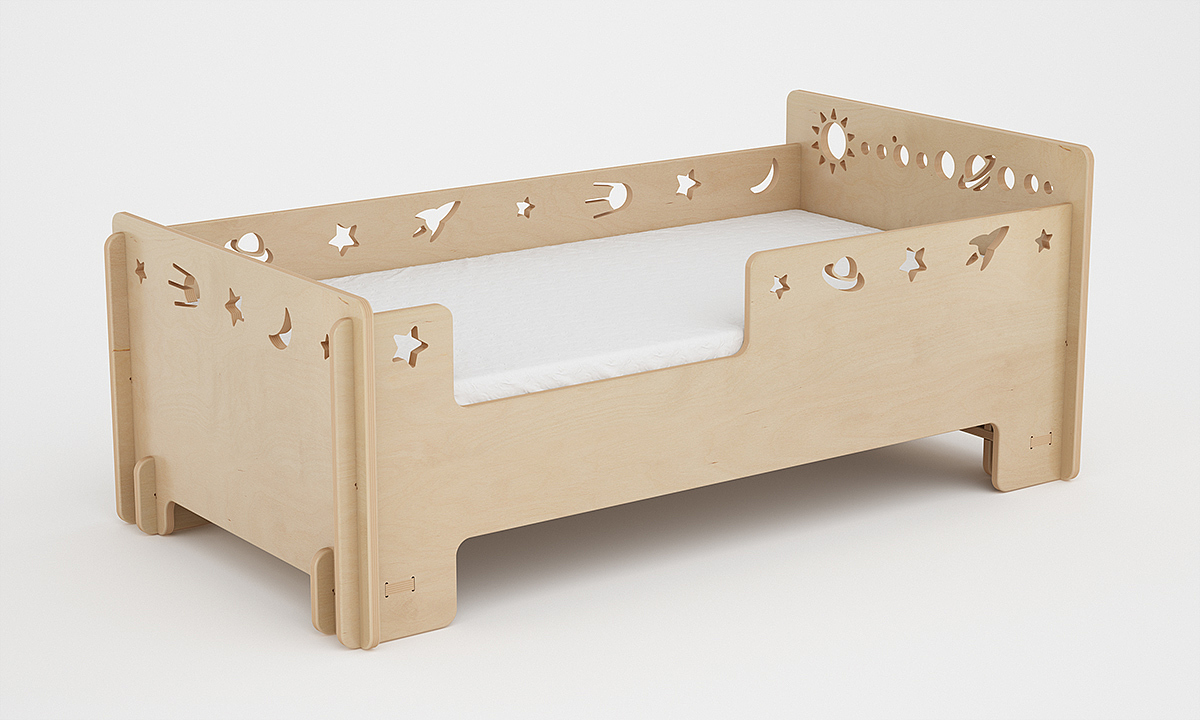 wooden ，Children bed，Minima，