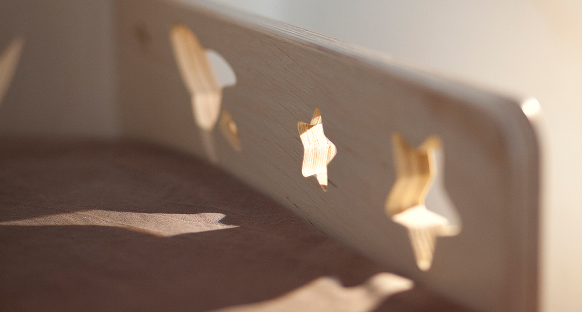 wooden ，Children bed，Minima，