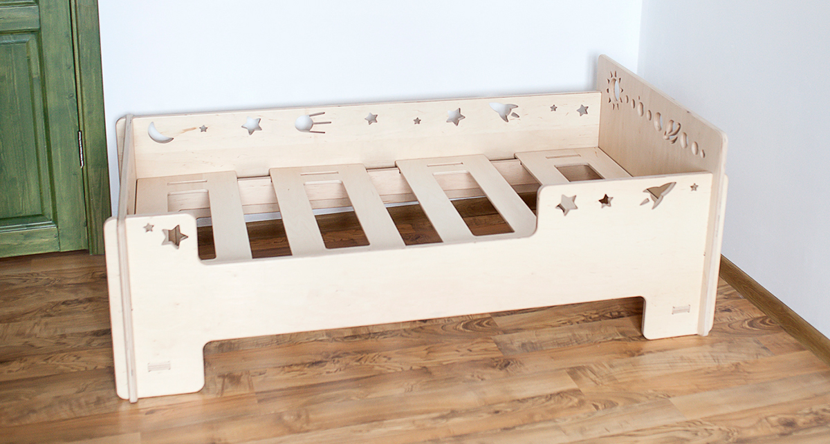 wooden ，Children bed，Minima，