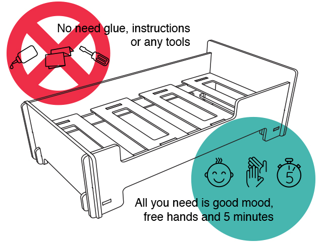 wooden ，Children bed，Minima，
