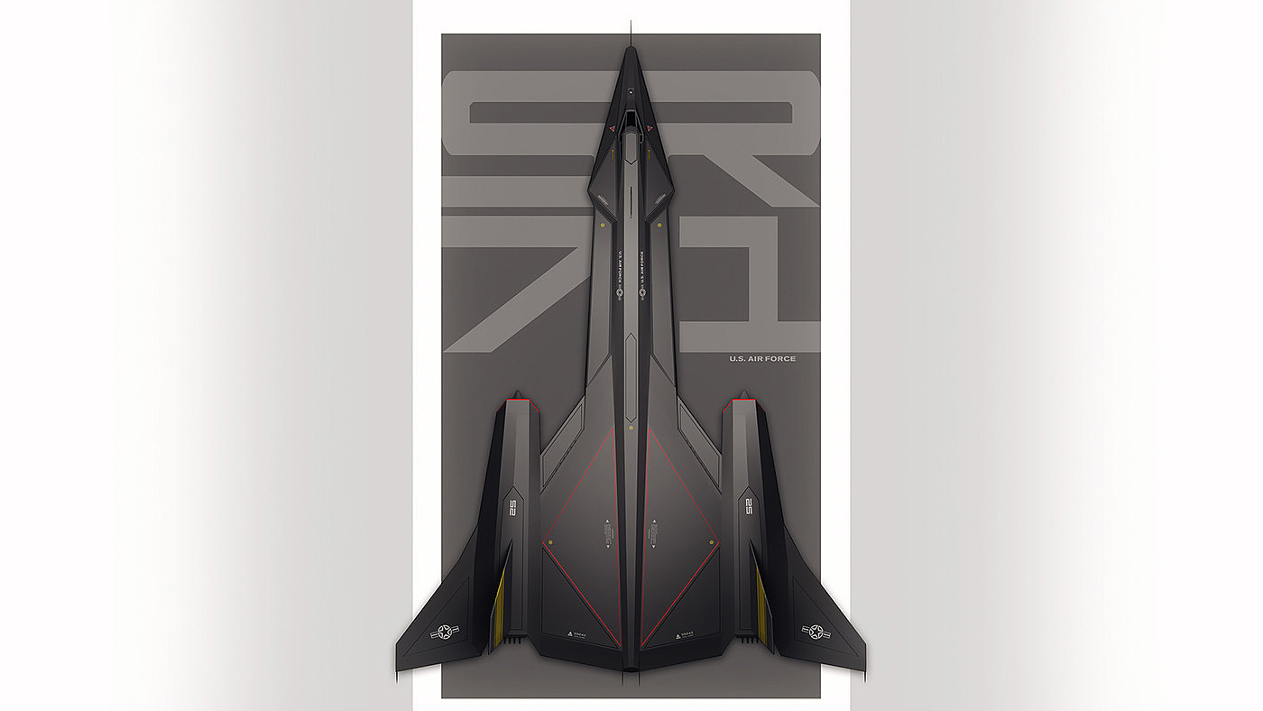 SR-71 update，战斗机，黑色，概念设计，