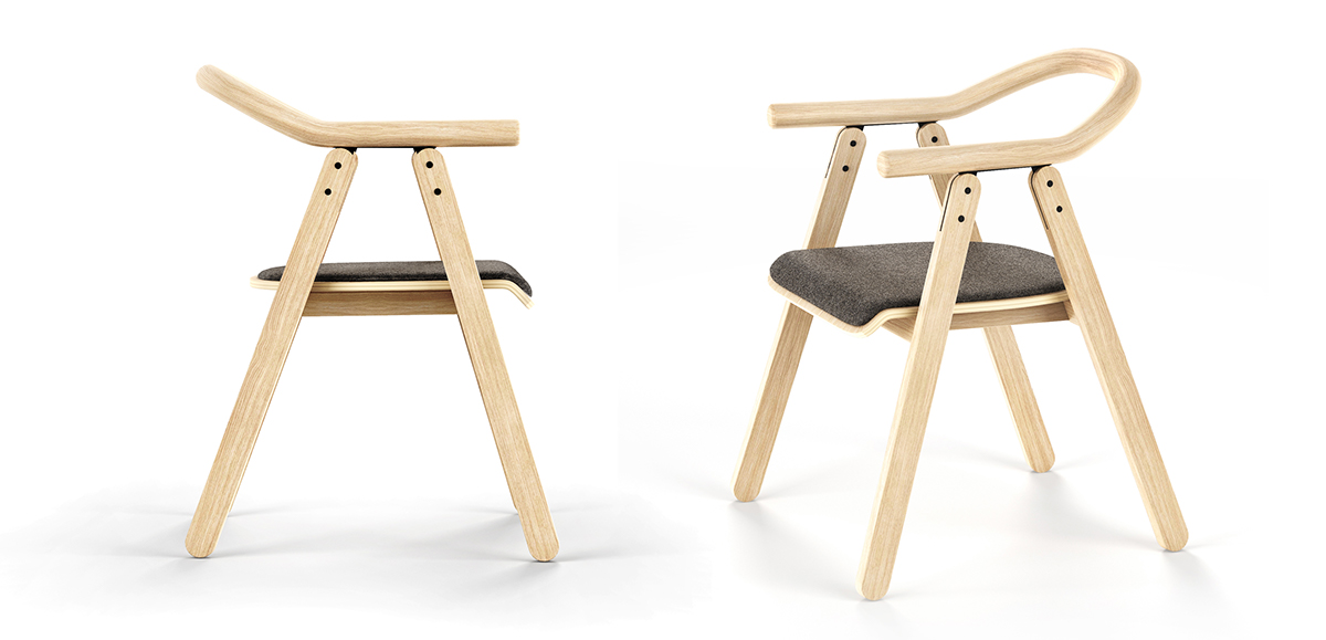 TOON chair，chair，wooden ，