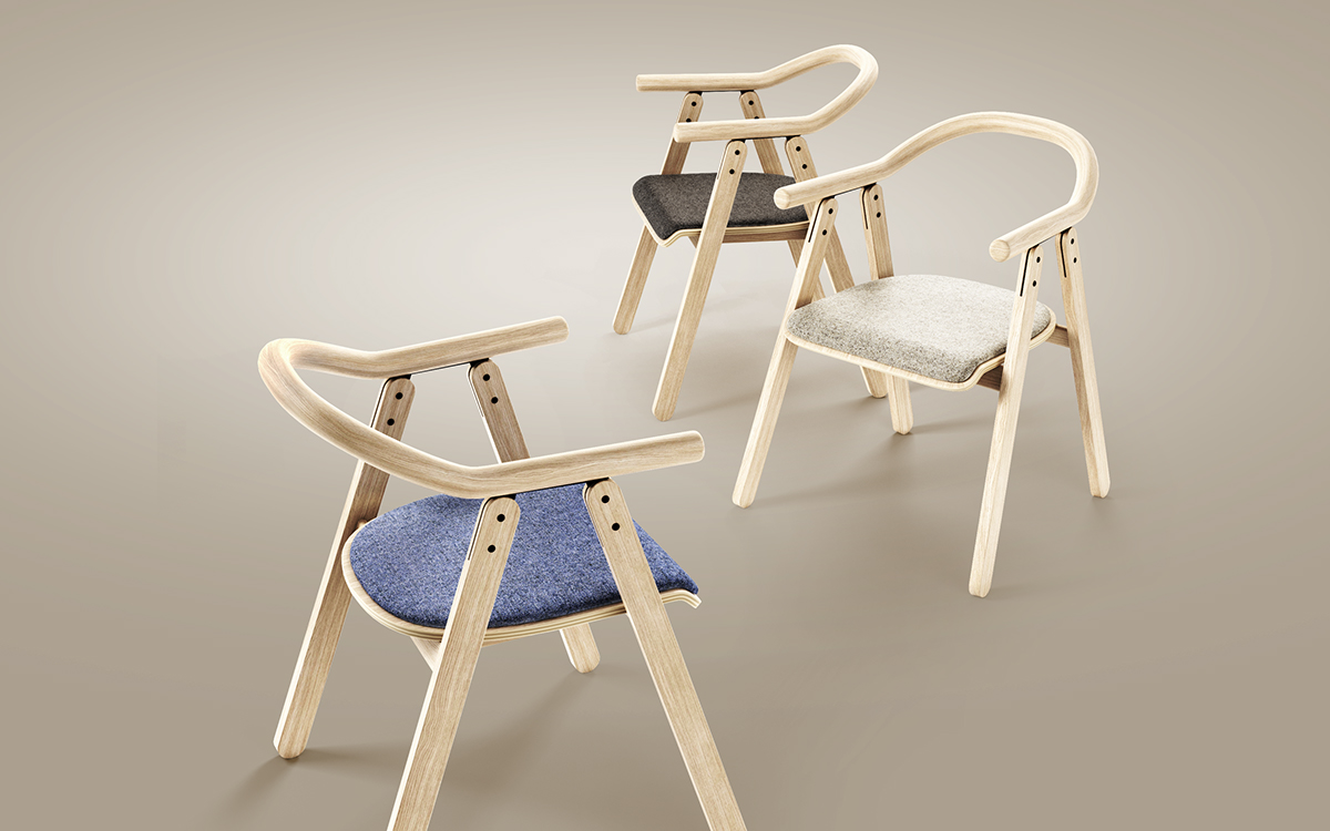 TOON chair，chair，wooden ，