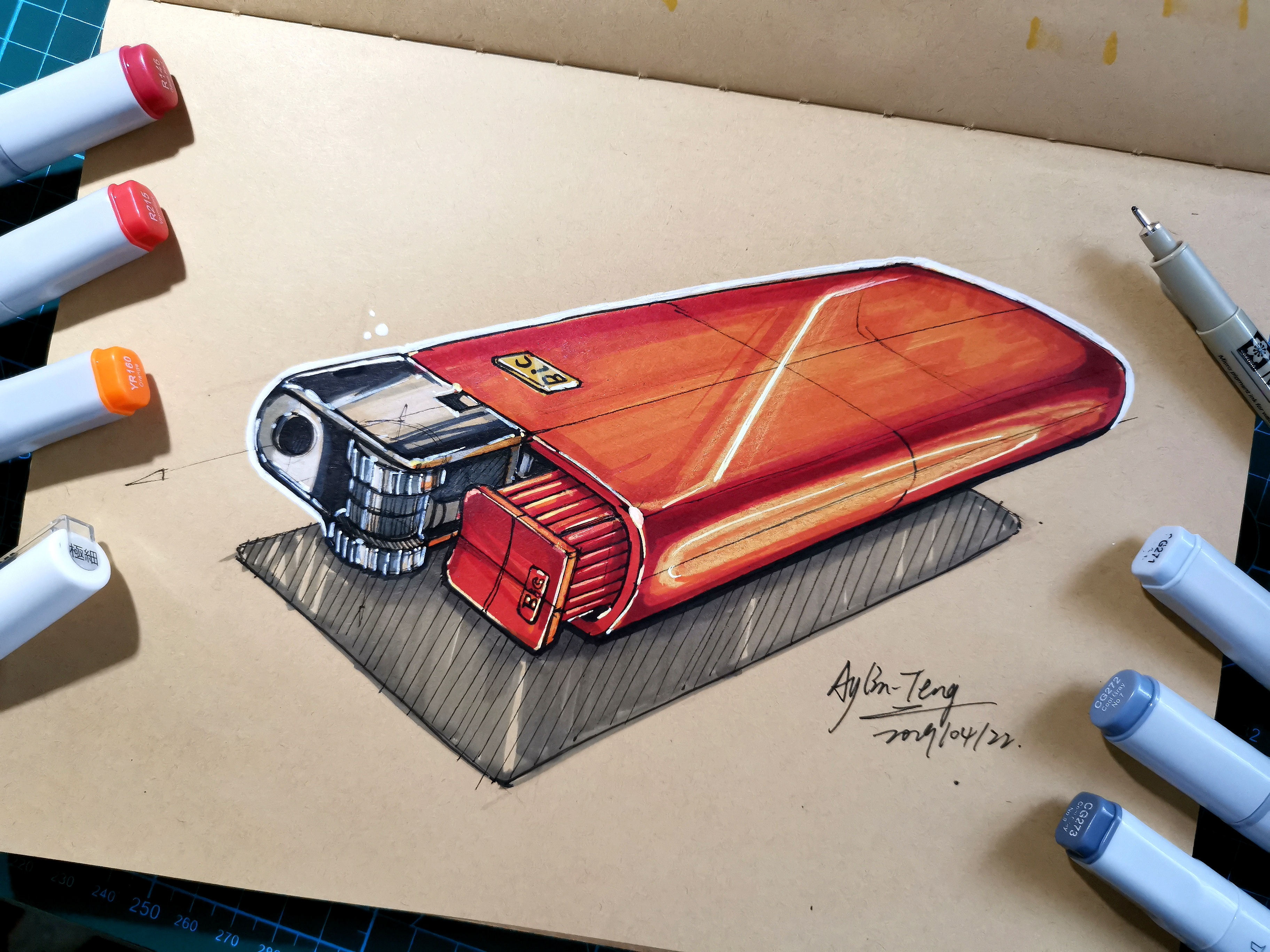 Teng Yilin，Hand drawn industrial product design，Postgraduate entrance examination for industrial product design，Pursue dream Jiangnan Design Postgraduate Entrance Examination，Designer's hand-painted book，