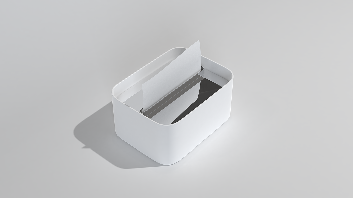 white，Simplicity，Tissue box，