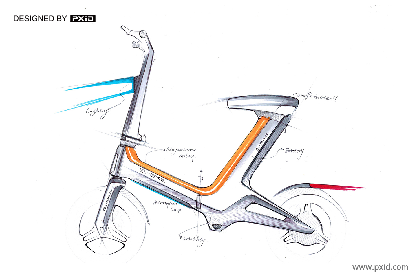 Electric vehicle design，Electric bicycle design，Design of electric scooter，Design of transportation tools，