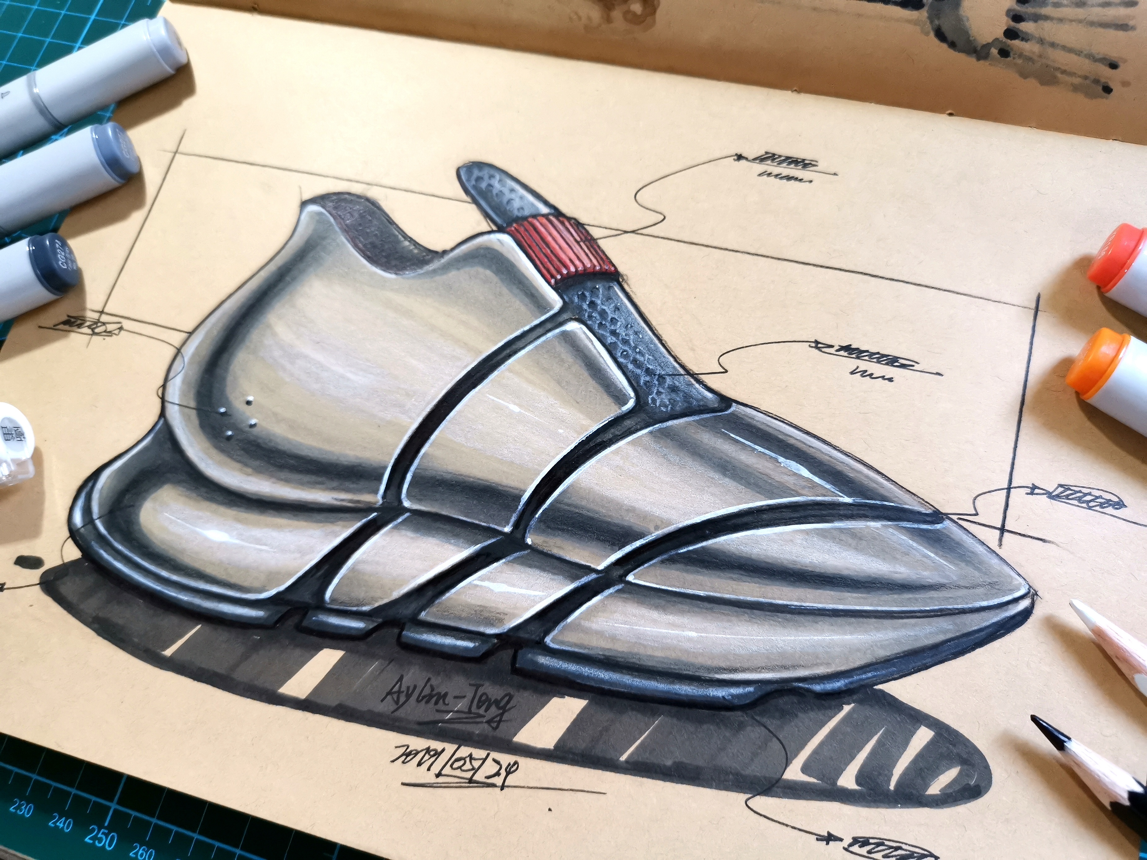 Teng Yilin，Hand drawn industrial product design，Postgraduate entrance examination for industrial product design，Pursue dream Jiangnan Design Postgraduate Entrance Examination，Designer's hand-painted book，