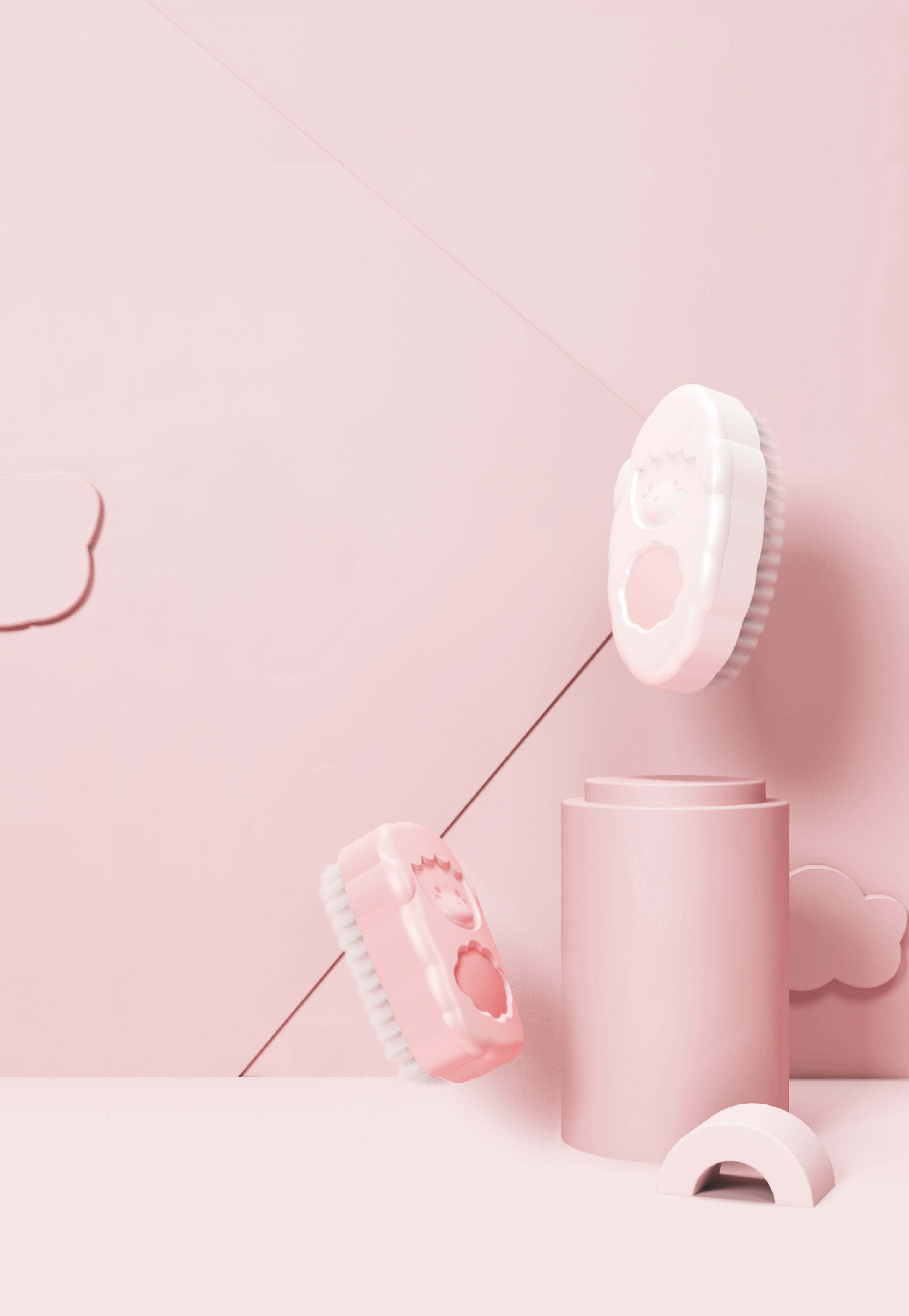 Soft lamb washing brush，