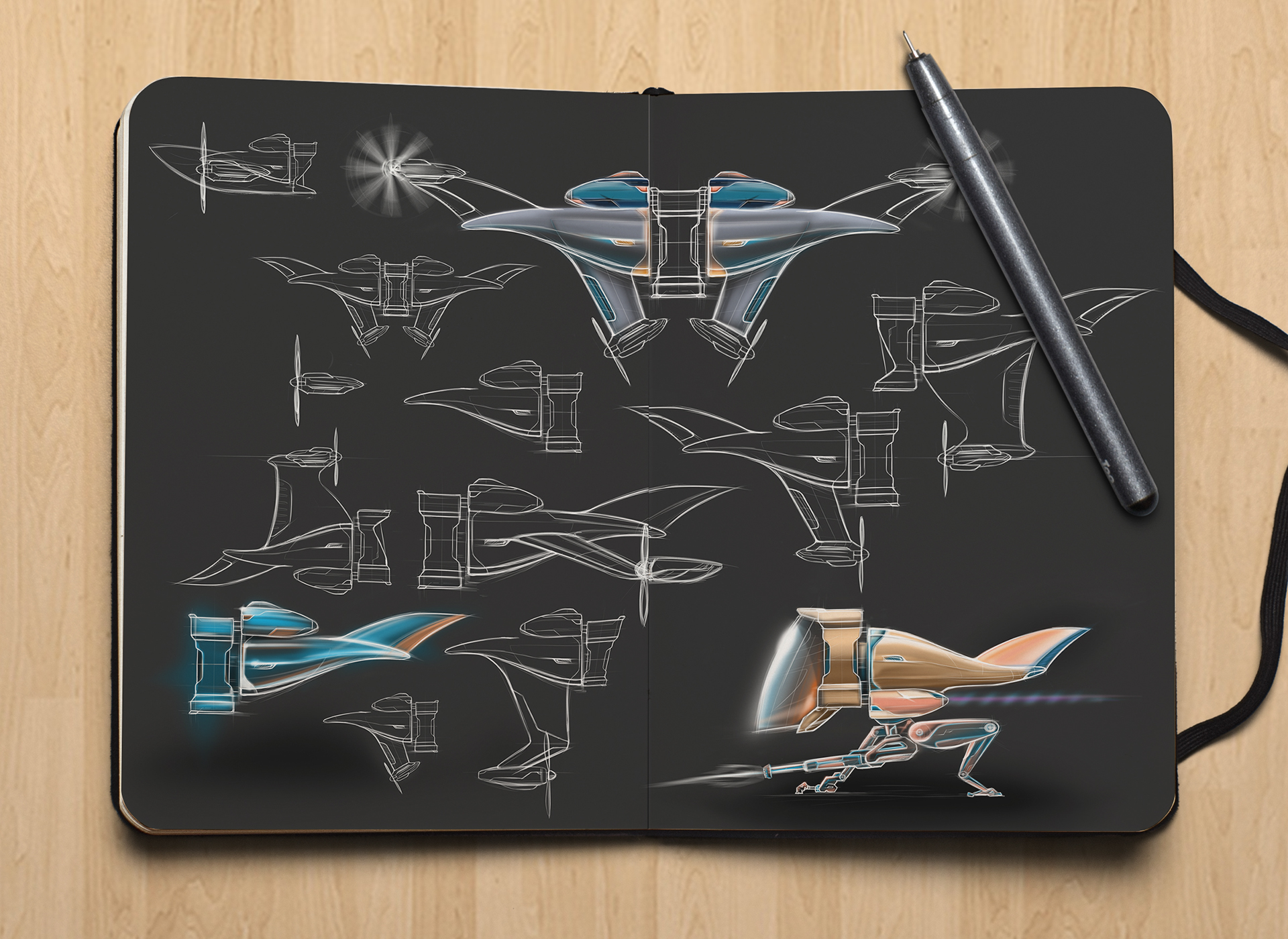 I-KAAN，conceptual design，UAV，Hand drawn，Design，