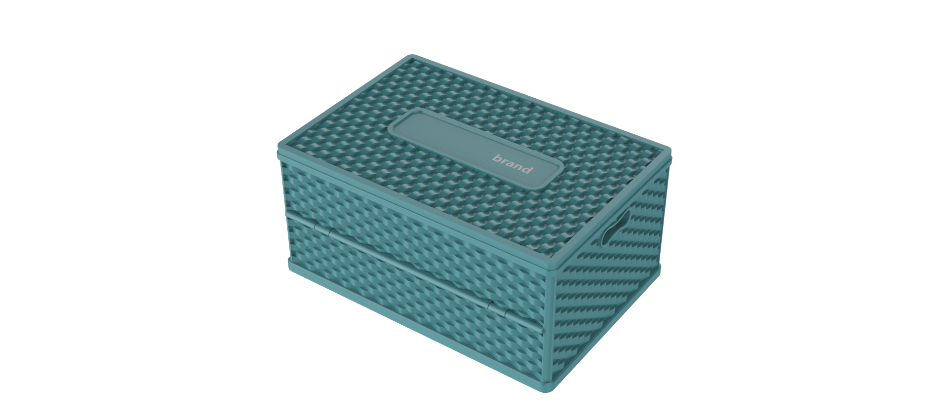 Folding plastic storage box，