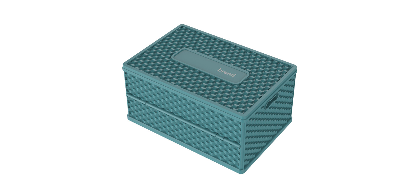 Folding plastic storage box，