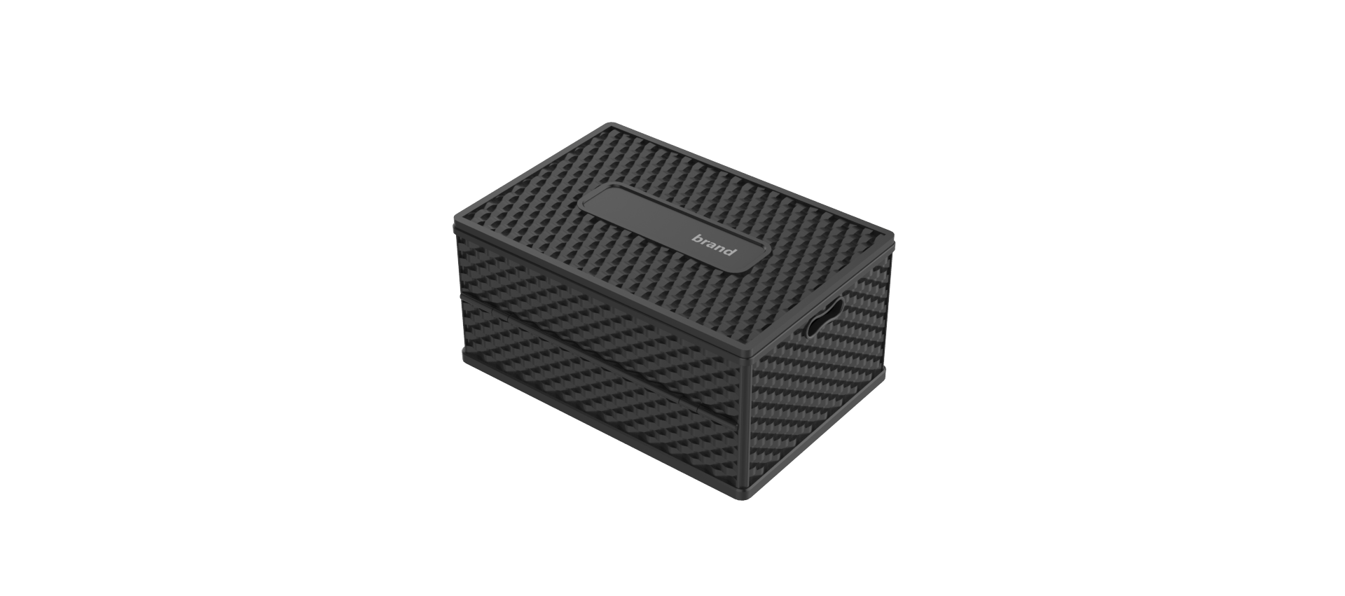 Folding plastic storage box，