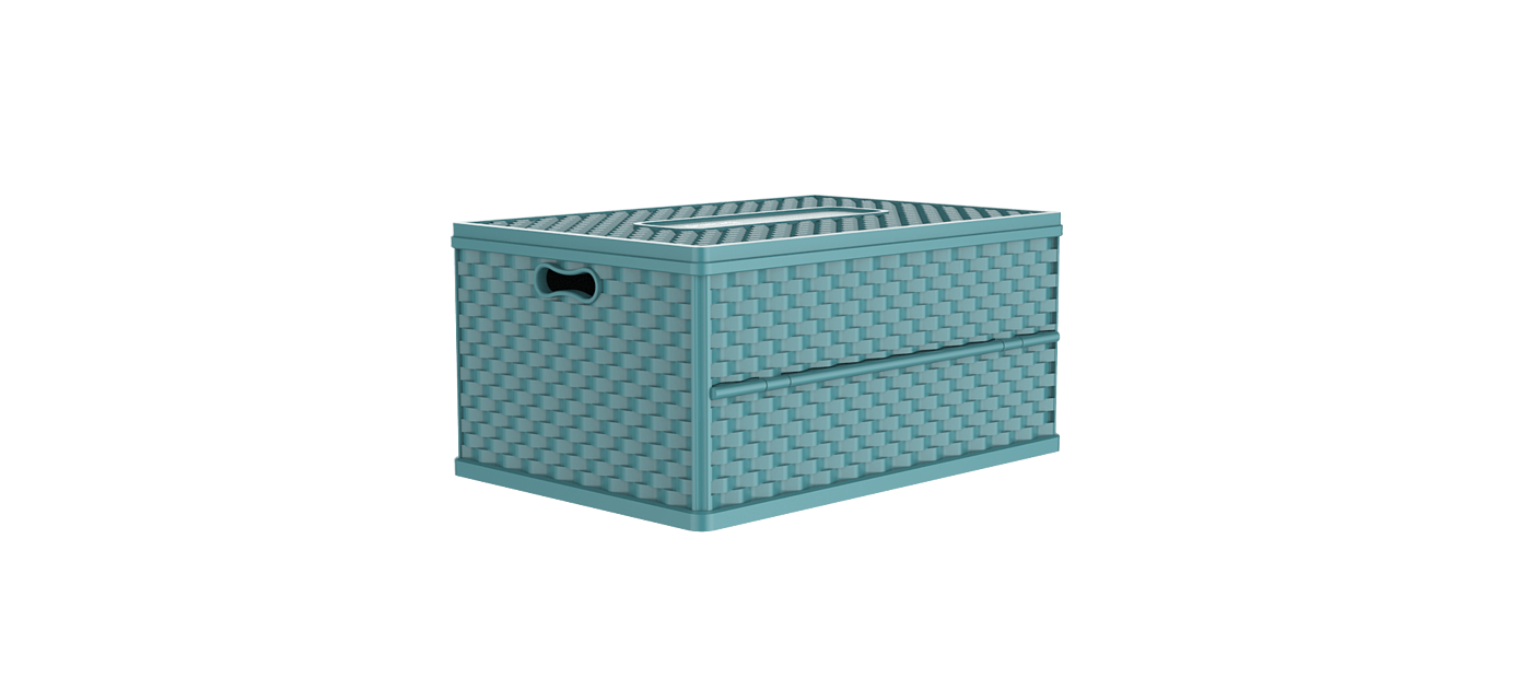 Folding plastic storage box，